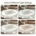 thumbnail image 7 of ODIKA 5'x7' Washable Area Rug Easy Care, Non-Shedding, Pet Friendly, Boho Cream Symmetrical Transitional Muted Border Detail Beige for Small Living Room, Bedroom, 7 of 7