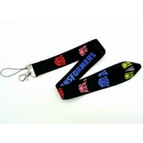 Anime Source Transformers Black Multicolor Character Lanyard Keychain ID Badge Holder