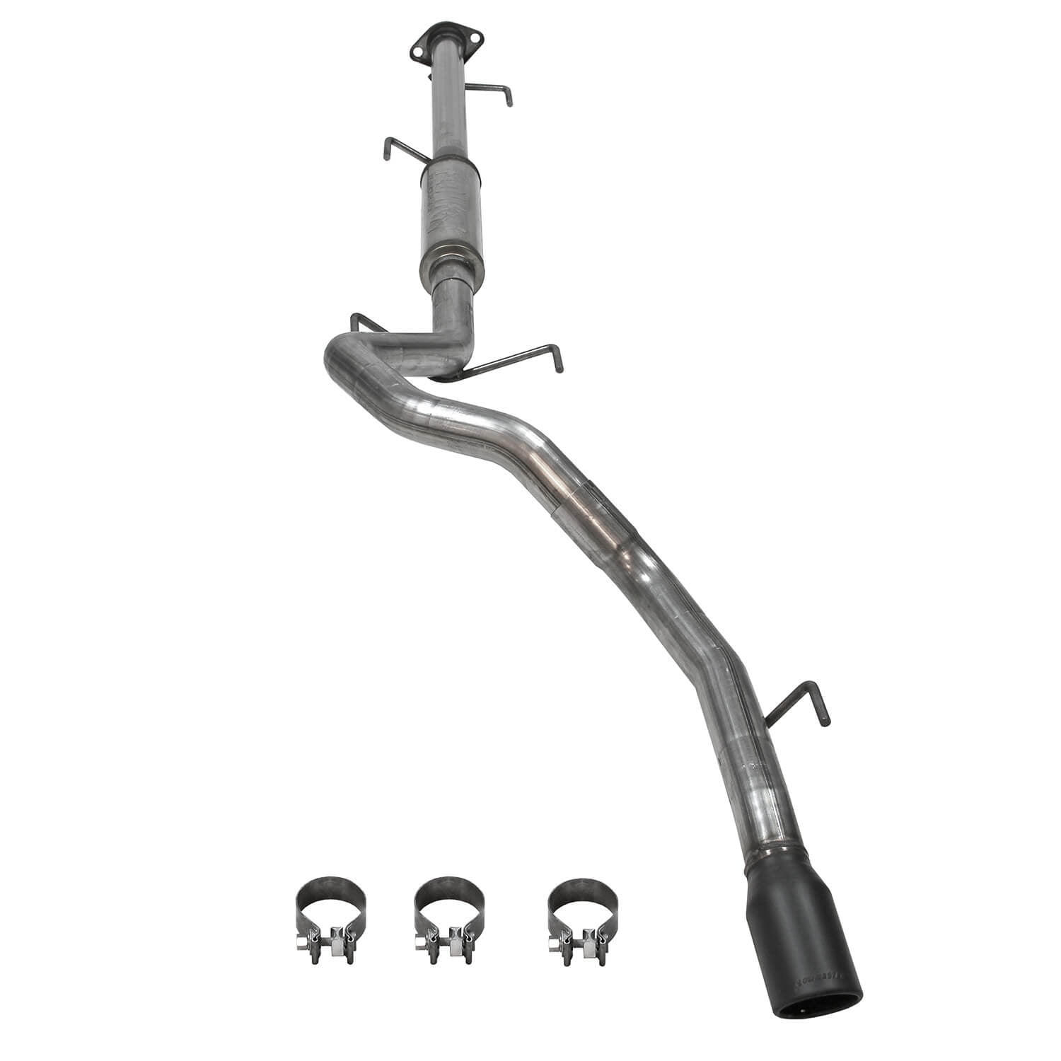Flowmaster 717805 FlowFX Cat-Back Exhaust System; Single Exit; Incl. 3.5 in. Tubing/Straight Through Mufflers; 3.5 in. Black Ceramic Tip; 409 Stainless Steel;