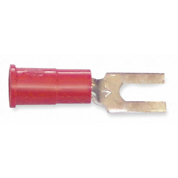 3m Fork Terminal,Block,#6 Stud,Red,PK100  MVU18-6FBX