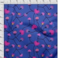 thumbnail image 4 of oneOone Cotton Poplin Twill Blue Fabric Leaves & Clover Sewing Fabric By The Yard Printed Diy Clothing Sewing Supplies 56 Inch Wide, 4 of 6