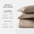 thumbnail image 5 of Noble Linens 3-Piece Taupe & Chocolate Reversible Down Alternative Comforter Set, Full/Queen, 5 of 12