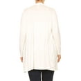 thumbnail image 4 of Women's Plus Size Casual Long Sleeve Loose Fit Solid Side Pockets Open Cardigan, 4 of 5