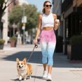 thumbnail image 5 of HELLHERO Musical Note Printed Yoga Pants for Women Breathable Capri Leggings Athletic Workout Leggings with Pockets, M, 5 of 7