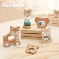 thumbnail image 4 of Freniland Wooden Montessori Toys, 5-Piece Wooden Baby Toy, Koala Baby Rattle, Fox Stacking Ring, Little Fox Push And Pull Toys,Koala Holding Toy, 4 of 10