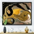 thumbnail image 3 of Designart Gold And Black Marbled Rippled Texture I FLOAT FRAME WALL ART, 3 of 4