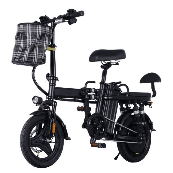 Bogist A9 Electric Folding Bike 2-Seater City Bike, 20MPH, 30-Mile Range,500W, 48V15Ah Battery, Ships from US Warehouse