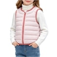 thumbnail image 5 of YUANxueke Kids Packable Lightweight Puffer Vest Quilted Padded Sleeveless Jacket Zip Up Fashion Warm Outwear Coat, 5 of 7