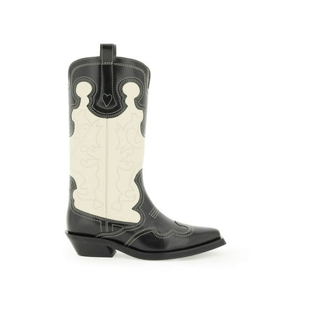 

Ganni embroidered texan boots