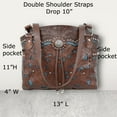 thumbnail image 4 of American West Women's Handbag Genuine Leather Tote Hand Tooled Stylish Every Day Purse, 4 of 7
