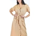 thumbnail image 4 of Vestido camisero de lino Roman Fashion /Juvenil, 2391 (Beige) beige M, 4 of 6
