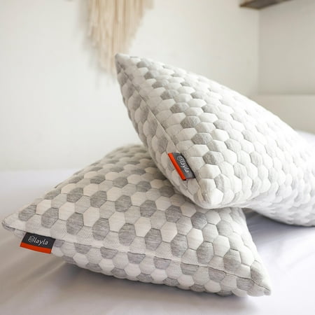 Layla Sleep Kapok Pillows | Cooling Capabilities | Comfortably Adjustable |Size: Standard/Queen
