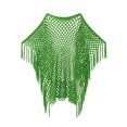 thumbnail image 4 of Women Sheer Poncho Top Lightweight Knit Crochet Shrug Bolero Mesh Batwing Sleeve Sweater Cover Up Beachwear Through Sequin Fishnet Shawl Knit Shrug Shawl Beach Party Outfits, 4 of 4