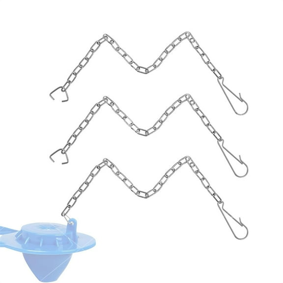 NOGIS 3Pcs Stainless Steel Toilets Handle Chains 9.8inch Toilet Flapper Chain Toilet Flush Lift Chains Universal Toilet Chain Replacement with Hook Flush Flapper Strings for Most Toile Flappers
