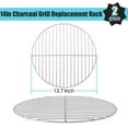 thumbnail image 2 of Replacement Cooking Grate for Small 13.7 Inch Charcoal Grill, Round Chromed Iron Steel Grilling Rack Grid, Non Toxic & Healthy (2-Piece), 2 of 6