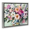 thumbnail image 3 of Stupell Industries Colorful Bouquet in Spring Vase Gray Framed Floater Canvas Wall Art, design by Petal Prints Design, 3 of 9