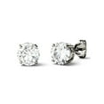 thumbnail image 3 of Charles & Colvard 14K White Gold Moissanite 7.5mm Round Stud Earrings 3.00cttw DEW, 3 of 7