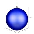 thumbnail image 2 of Vickerman 4.75" Periwinkle Matte Ball Ornament, 4 per Bag, 2 of 5