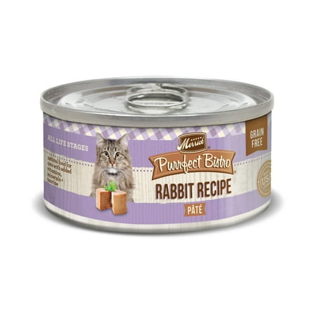UPC: 0022808386100 | (24 Pack) Merrick Purrfect Bistro Grain Free Wet Cat Food Rabbit Recipe Pate 3 oz. Cans