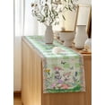 thumbnail image 5 of Table Runner 72 Inches Long for Kitchen Dining, Easter Dresser Scarf Farmhouse, Dining Table Decorations for Wedding/Parties, Spring Rabbit Botanical Flowers Eggs Plaid 13 x 72 In, 5 of 8