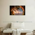 thumbnail image 2 of Elephant Stock Window To Maldives Beach Wall Art - Horizontal Multi Panel Canvas - Living Room Wall Decor - Beach Multi Panel - Black And Orange Decor - 33" x 20", 2 of 4