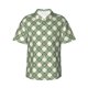 thumbnail image 1 of Fotbe Daisy Plaid Green Camisa Hawaiana para Hombre Unisex – Camisa Casual de Verano con Botones de Manga Corta de Algodón y Lino,3X-Large, 1 of 7