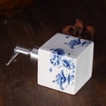 thumbnail image 3 of Lotion Soap Dispenser,Ceramic Dispenser with Pump for Bathroom and Kitchen Office, Vintage Blue White Porcelain Floral Decorative Liquid Bottle, 3 of 3