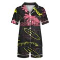 thumbnail image 4 of Qiopertar Liquidation à Moins de 5$ Blouse Décontractée Imprimée Col Rabattu Manches Courtes Mode Short Ensemble Pyjama Grandes Économies de Vacances!, 4 of 4