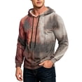 thumbnail image 3 of GrmtClth Hoodie Halloween Witch Pumpkin Ghost Bat Pattern Kangaroo Pocket Long Sleeve Pullover for Men Orange L, 3 of 8