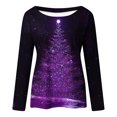 thumbnail image 4 of Qertyioot Chandail en Molleton de Noël pour Femmes, Manches Longues, Col Rond, Mode Décontractée, 4 of 5