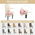 thumbnail image 6 of muroi Dining Room Chair Covers Slipcovers Set of 6, Spandex Super Fit Stretch Removable Washable Kitchen Parsons Chair Covers Protector for Dining Room,Hotel,Ceremony, Flowers, 6 of 7