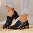 thumbnail image 4 of Dakaela Women's Leather Ankle Boots Low Block Heel Slip On Loafer Western Booties Round Toe Work Boot for Business Office Casual Wear Size 5.5‑10, 4 of 8