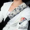 thumbnail image 2 of WYYP Blue Flowers White Fabric Vintage Soft Comfort Car Seat Belt Pads Cover Safety Seatbelt Protector Ideal for Car Interior Accessories 1Pcs, 2 of 5