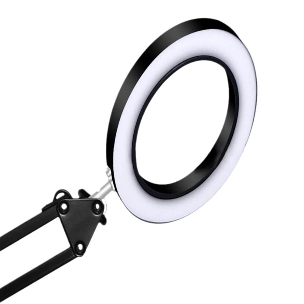 Professional Grade Led Magnifying Lamp Offering Flexible Lighting Modes Black A Fangkenuo