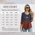 thumbnail image 4 of TEMOFON Womens 3/4 Length Sleeve Blouses Summer Casual V Neck Pleated Front Womens Tops Boho Print Tunic Tops M, 4 of 7