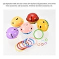 thumbnail image 6 of Jingle Bells, 40mm 5pcs Craft Bells with Star Cutouts for DIY, Yellow/Pink, 6 of 6