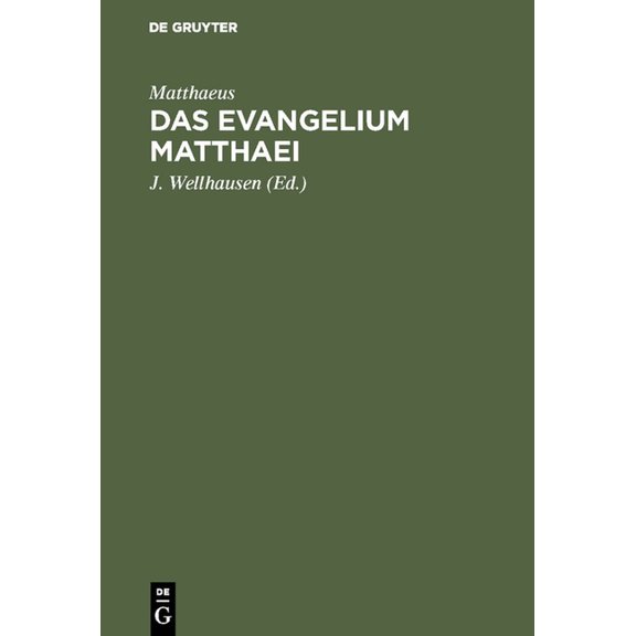 Das Evangelium Matthaei, (Hardcover)