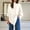 White, variant on Women's Dolman Sleeve Poncho Top Crochet Knitted Loose Fit Pullover Sweater Fashion Women's Sweater (Black L)