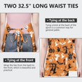 thumbnail image 6 of Classic Halloween Apron-Garden Aprons for Women with Pockets-Cotton Linen Waterproof Kitchen Cooking Gardening Aprons Adjustable for Kitchen,Cooking,BBQ and Salon 32"x27", 6 of 7