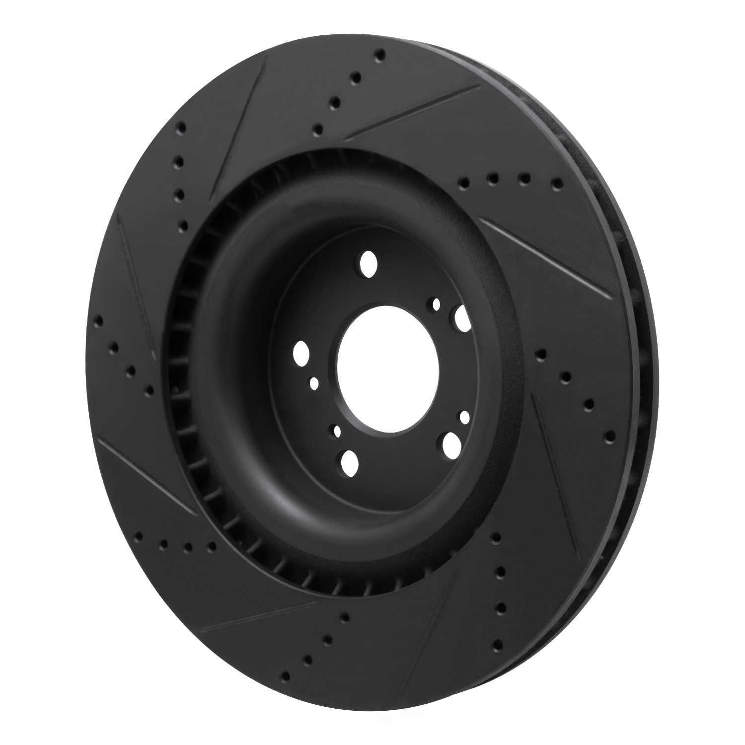 Dynamic Friction Company 633-58039R DFC Brake Rotor - Drilled And Slotted - Black