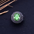 thumbnail image 2 of Natural Green Amethyst Gemstone Handmade 925 Sterling Silver Ring Size 6, 2 of 2