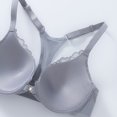 thumbnail image 7 of Gymayou Front Closure Lace Bra For Women Underwire T Back Racerback Bra with Adjustable Strap Grey 90B, 7 of 7