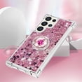 thumbnail image 4 of Liquid Quicksand Case for Samsung Galaxy S25 Ultra (Not S25) with Diamond Kickstand, Luxury Fun Glitter Sparkle Flowing Clear Bling Cover Case for Samsung Galaxy S25 Ultra. -Pink, 4 of 7
