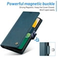 thumbnail image 5 of SaniMore for Samsung Galaxy A15 6.5" 2023 Case, PU Leather Magnetic Flip Folio Shell with Card Holders RFID Blocking Kickstand Shockproof TPU Magnetic Closure Business Cover, Blue, 5 of 10