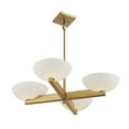 thumbnail image 4 of 4 Light Chandelier In Mid-Century Modern Style-11 Inches Tall And 30 Inches Wide-Warm Brass Finish Savoy House 1-1613-4-322, 4 of 5