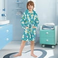 thumbnail image 5 of FORMRS Niños Bathrobe Unisex Hooded Robe Soft Plush Pajamas Sleepwear, Size 4-6T, Small Daisy, 5 of 7