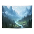 thumbnail image 5 of COMIO  Forest Tapestry for Bedroom Aesthetic Nature Mountain Tapestry Wall Hanging Plant Tree Tapestries Scenic Green Landscape Home Decor Nature Poster for Dorm Office Living Room, 5 of 7
