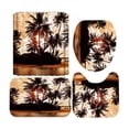 thumbnail image 1 of Shower Curtain Set  Rainforests Beaches Patterns Printing Bathroom Hotel Toilet Cover Mats  Non-Slip Washroom Kitchen Rugs, 1 of 6