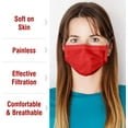 thumbnail image 4 of WeCare Disposable Face Mask, 3-Ply with Ear Loop (50 Individually Wrapped) - Red, 4 of 9