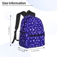 thumbnail image 4 of Lsque Beautiful Purple Snowflakes Classic Casual Backpack - Large Capacity Water-Resistant Backpack for School, Work, Travel, and Outdoor Activities, 4 of 8